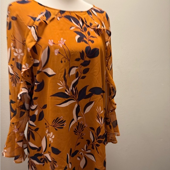 Ana Taylor Print Mustard Dress - Picture 3 of 6